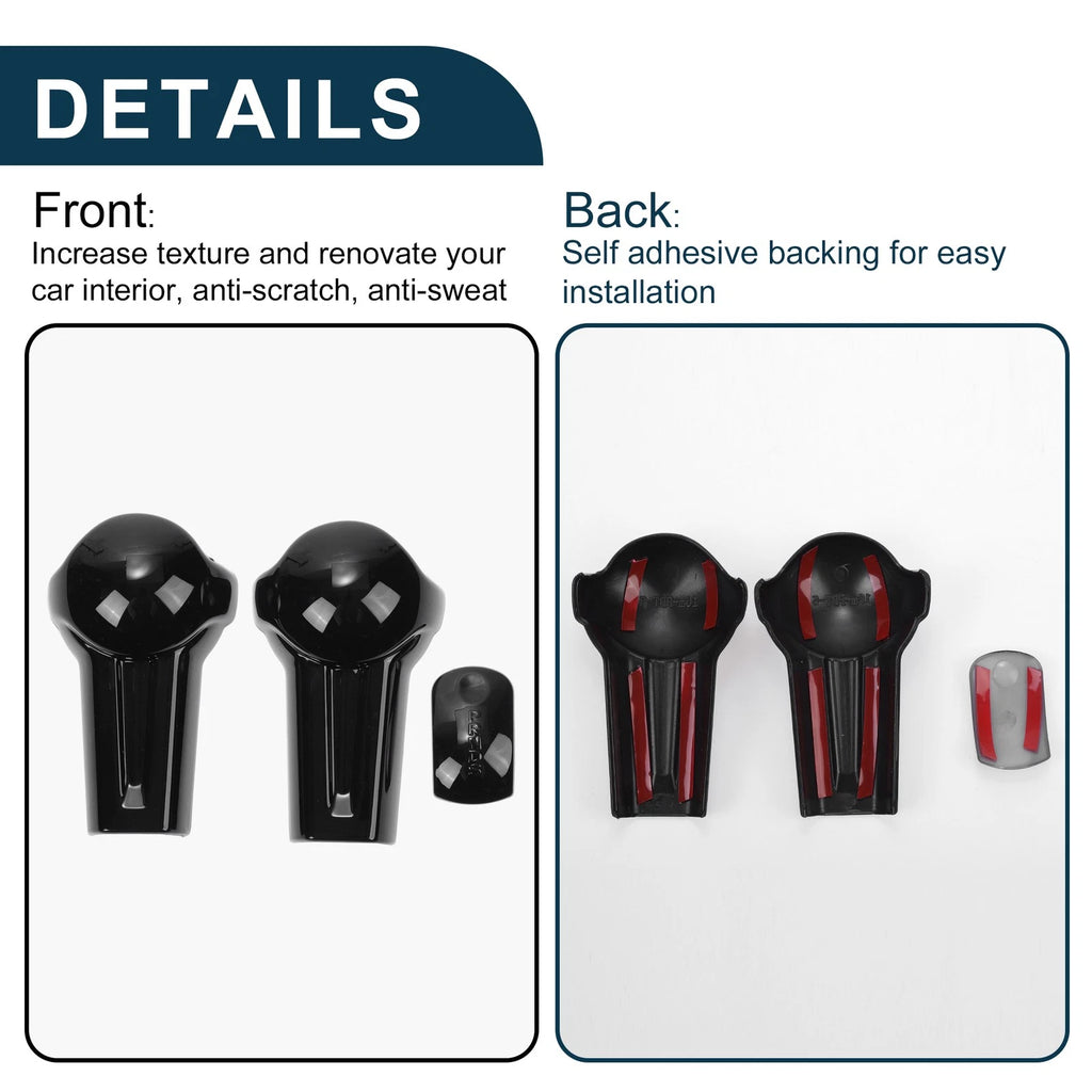 Gear Shift Knob Decorator Cover for Ford Mustang (2015–2023) Black