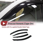 Set of 4 Window Deflectors for Mazda 3 Sedan (2010–2013) Black Vent Visor