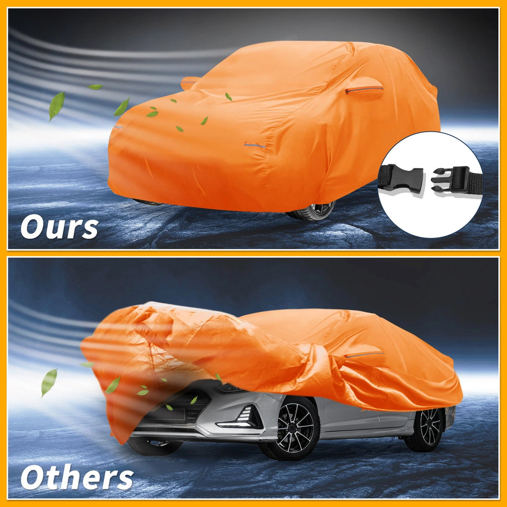 Waterproof Car Cover for Hyundai Sonata (210D-PU, Orange)