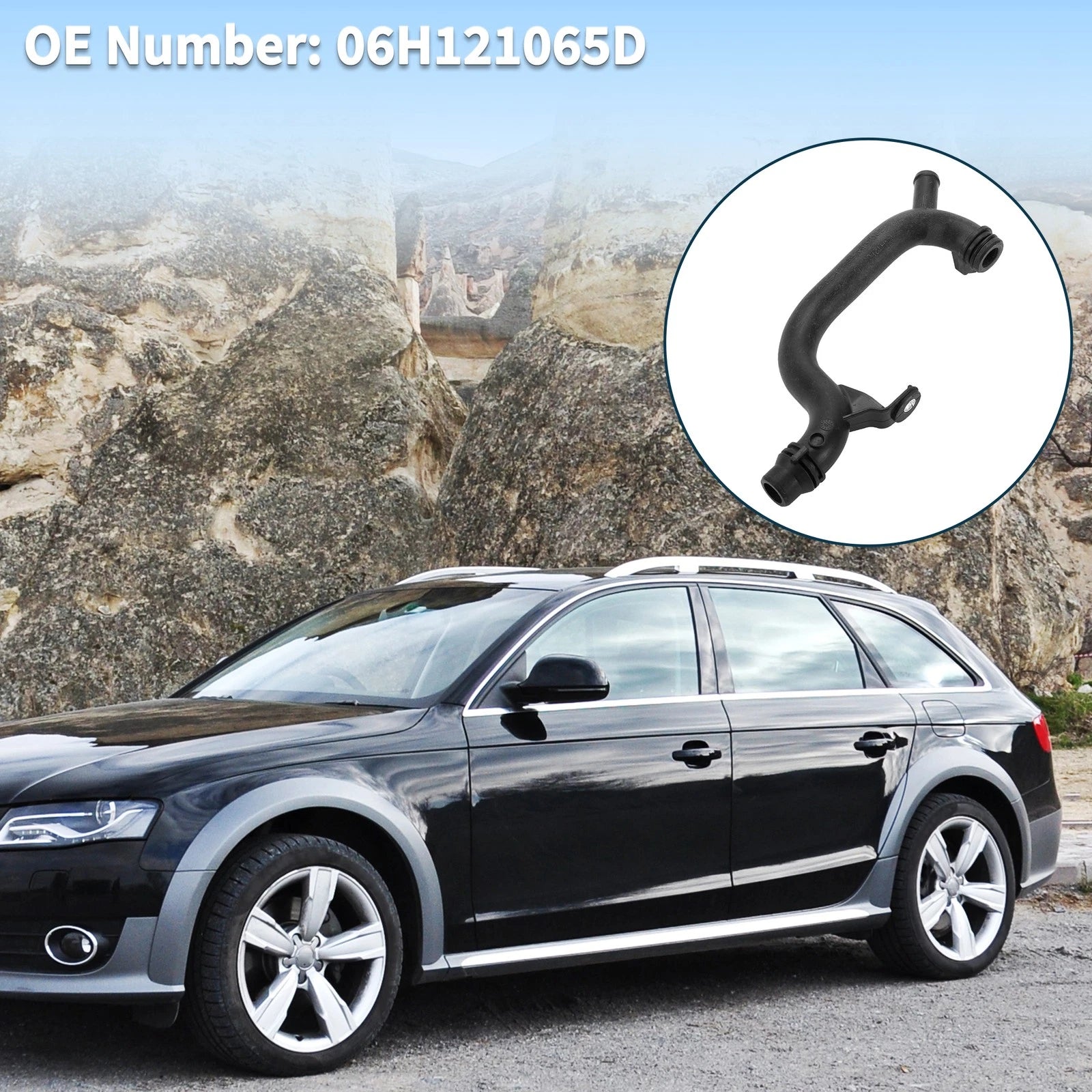 Coolant Connector Tube for Audi A4 Quattro 2.0L (2009–2016) No. 06H121065D