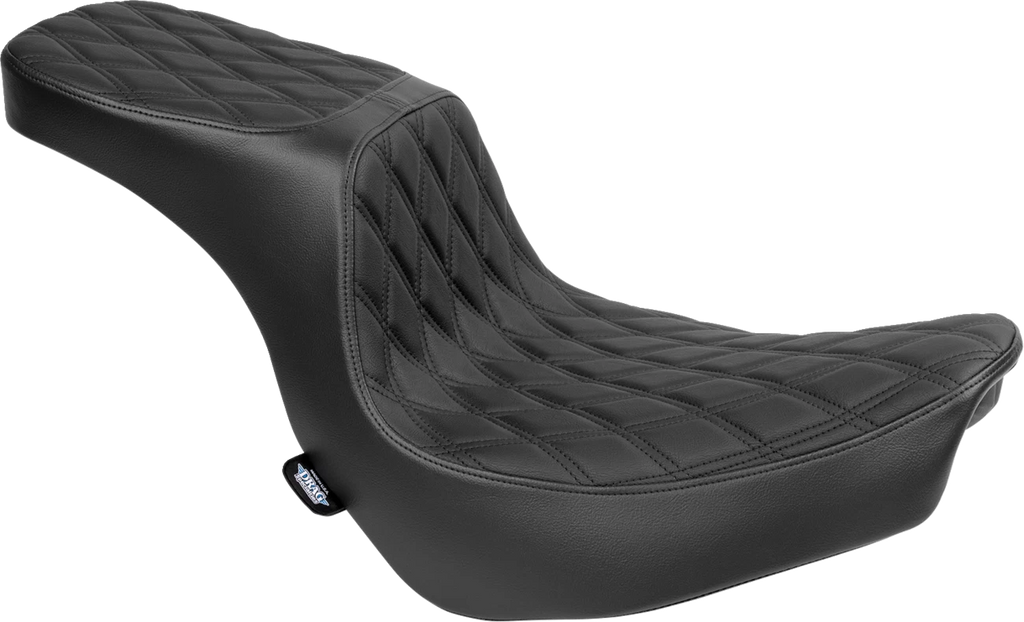 Predator 2-Up Seat for Harley Davidson (2014–2023) - Vinyl - Double Diamond - Black
