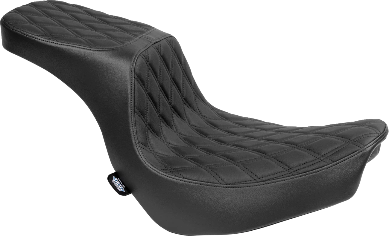 Predator 2-Up Seat for Harley Davidson (2014–2023) - Vinyl - Double Diamond - Black