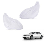 Pair Headlight Lens for Infiniti G37 G35 G25 (2010–2013)