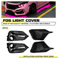 Fog Light Grille Cover for Honda Civic Type-R (2016–2021)