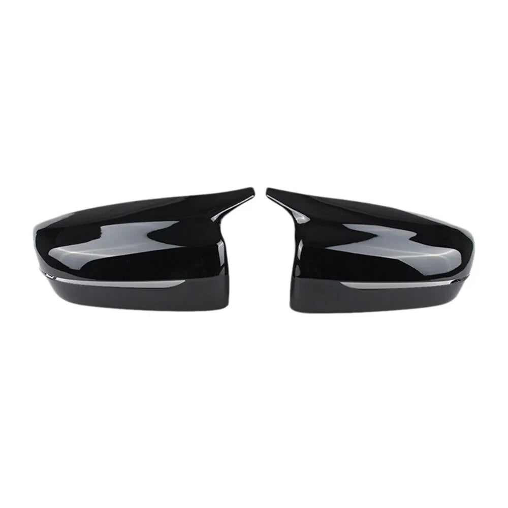 Set of 2 Horn-Style Side Mirror Cap Covers for BMW 3-Series G20 G21 (2019–2025) Gloss Black