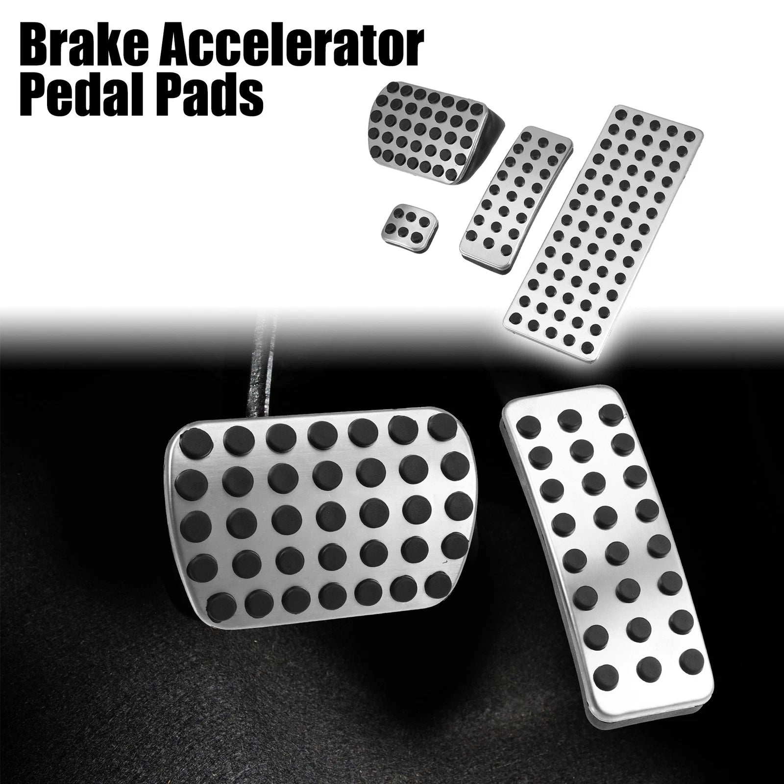 Set of 4 Brake Gas Accelerator Pedal Covers for Mercedes Benz CLA GLB (2014–2023)