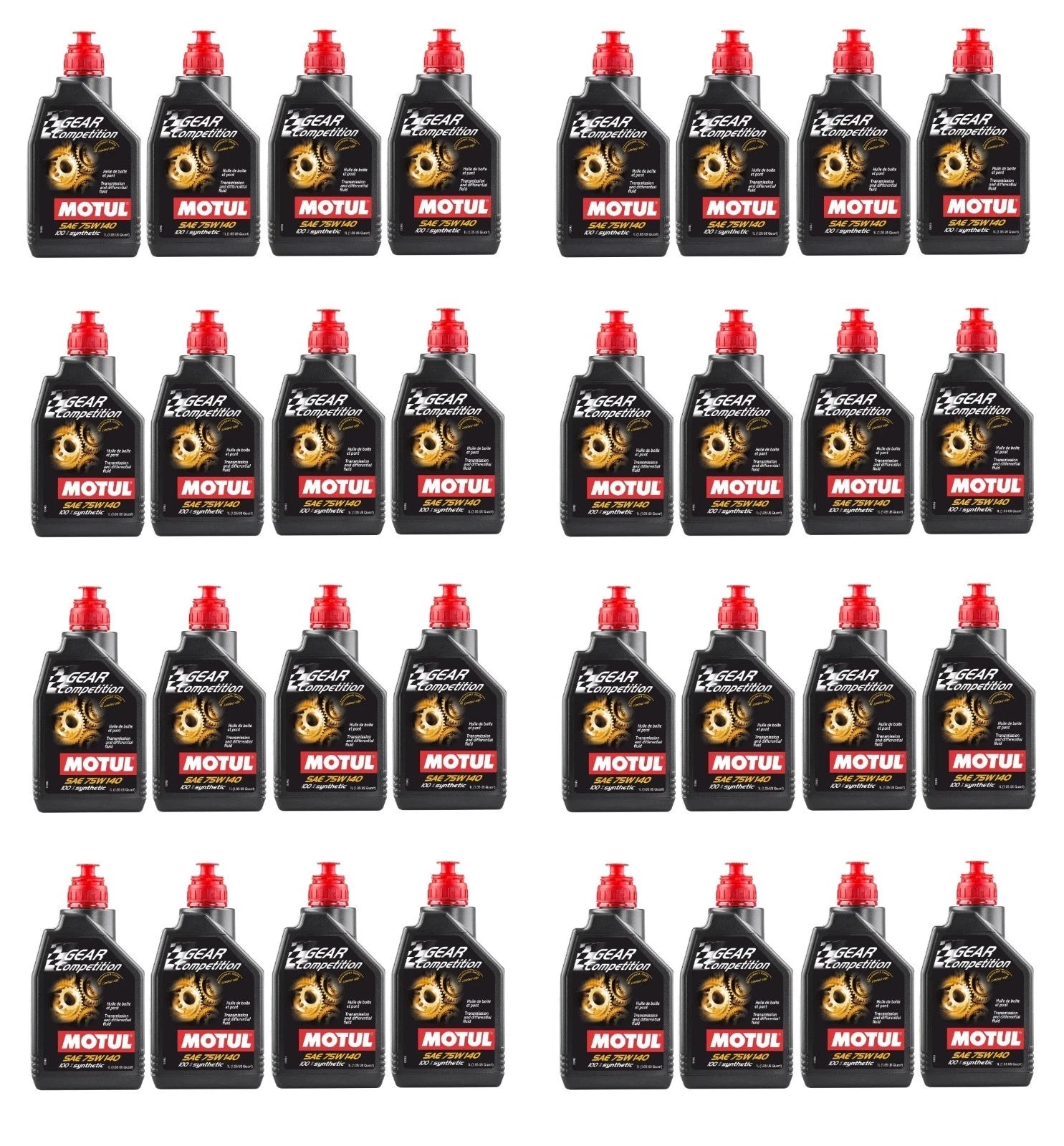 Set of 12 Motul Gear Competition 75W140 Synthetic Trans & Diff Oil (32L)