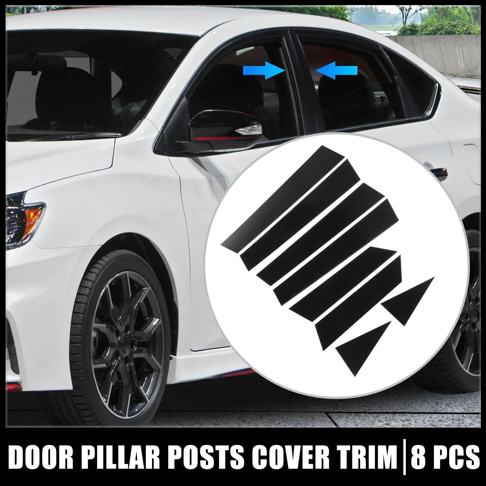 8 Pcs Door Cover Panel Trim Stickers for Nissan Altima (2013–2018)
