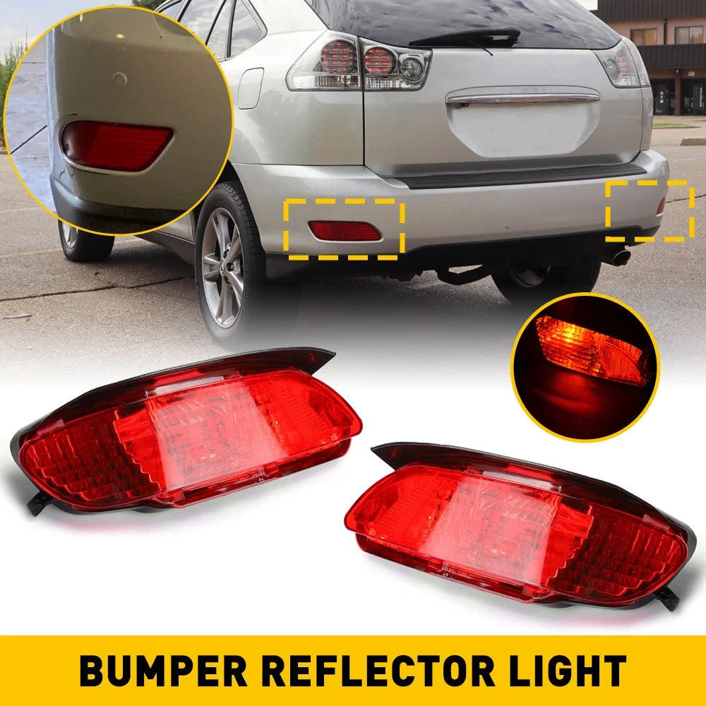 Set of 2 Rear Bumper Reflector Lights for Lexus RX330 (2004–2006)
