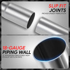 2X 2.5" OD U-Bend Pipe for Universal Exhaust (45°/180°)