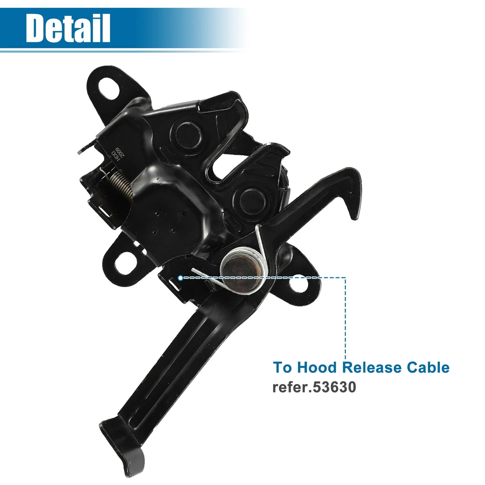 Hood Latch Lock for Toyota Camry (53510-AA070) (2018–2023) Black