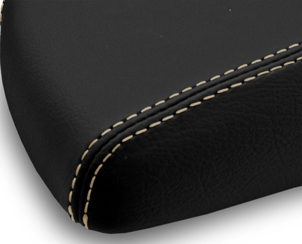Leather Console Lid Armrest Cover for Hyundai Genesis Sedan (2009–2014) Beige
