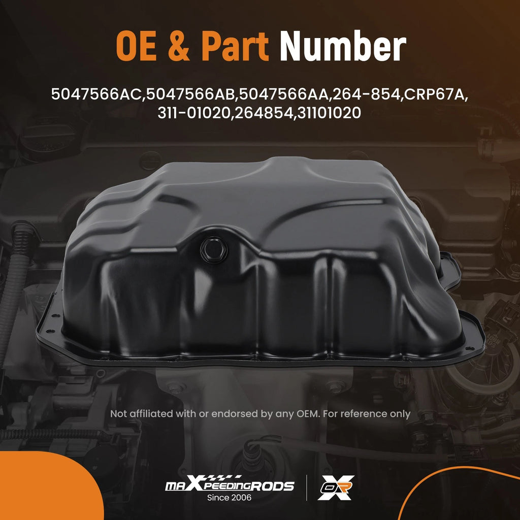 Oil Sump Pan for Dodge Dart Jeep Cherokee (2013–2017) 2.0L 2.4L