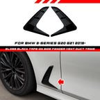 Fender Louvers for BMW 3-Series G20 G21 (2019–Present) Black Scoop Splitter