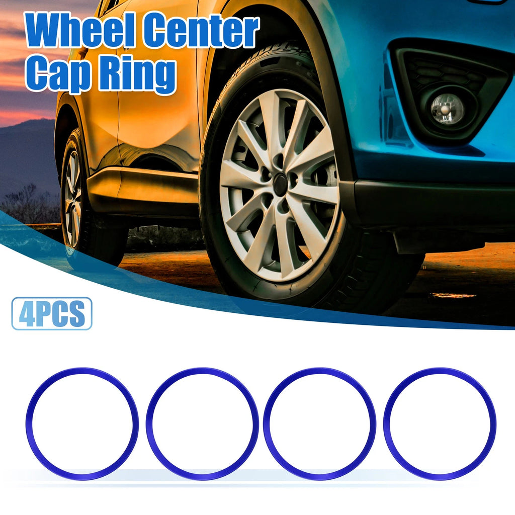 Set of 4 Wheel Rim Center Cap Hub Rings for Mazda 3 CX-30  Blue