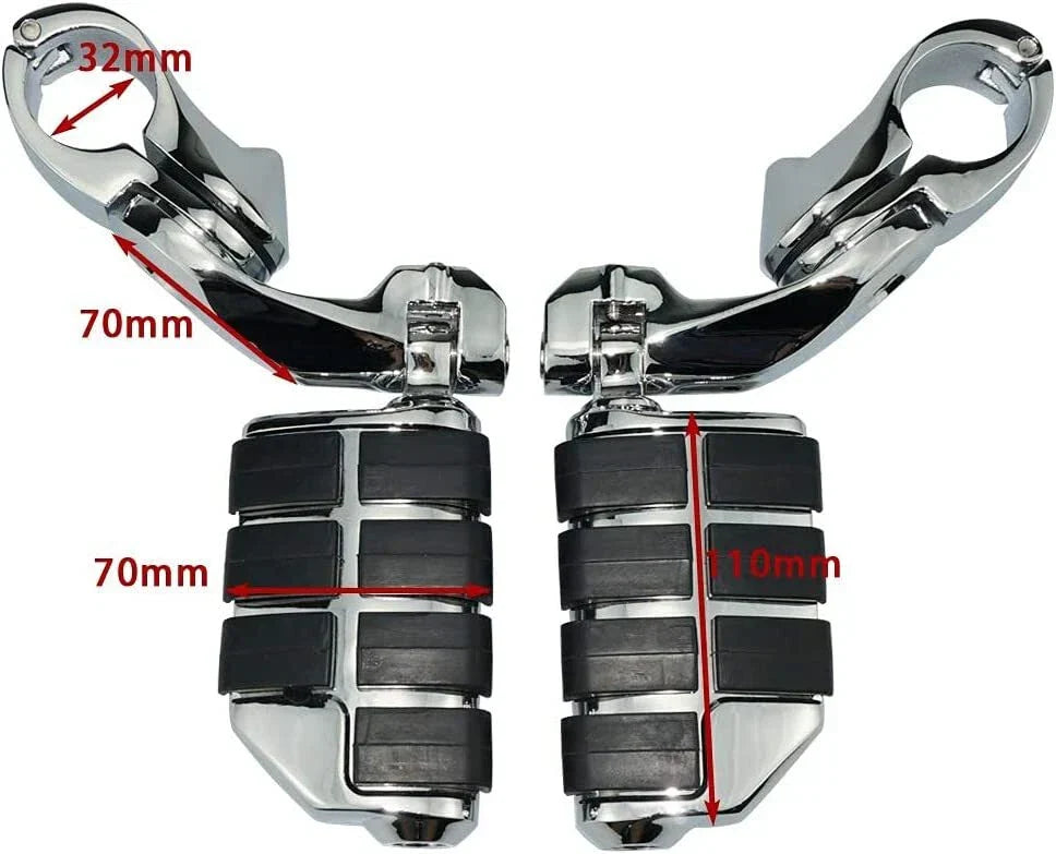 1-1/4" Highway Foot Pegs for Harley Touring Road King Street Glide (2009-2023)