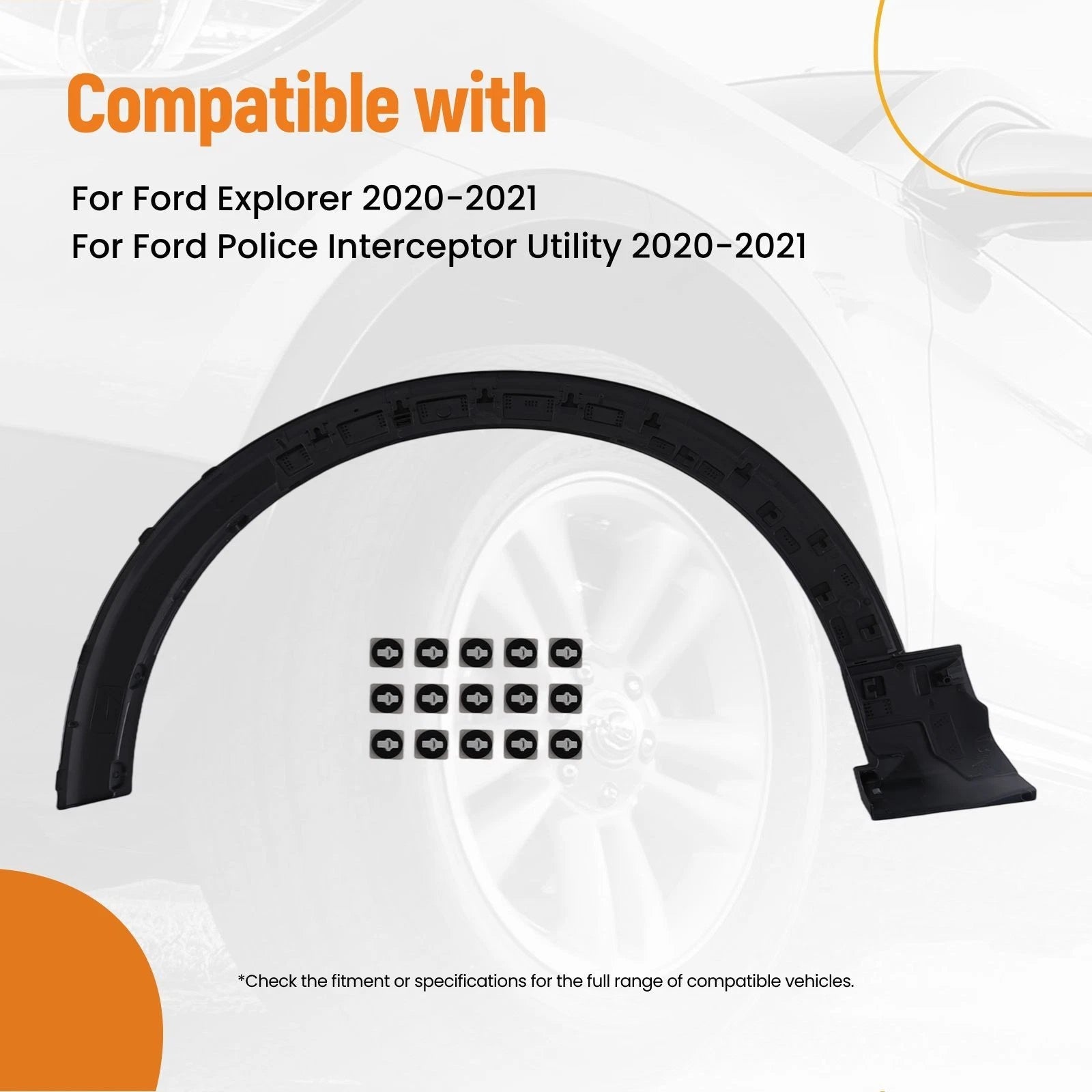 Fender Trim Front Right Black for Ford Explorer (2020–2021) LB5Z16038AA