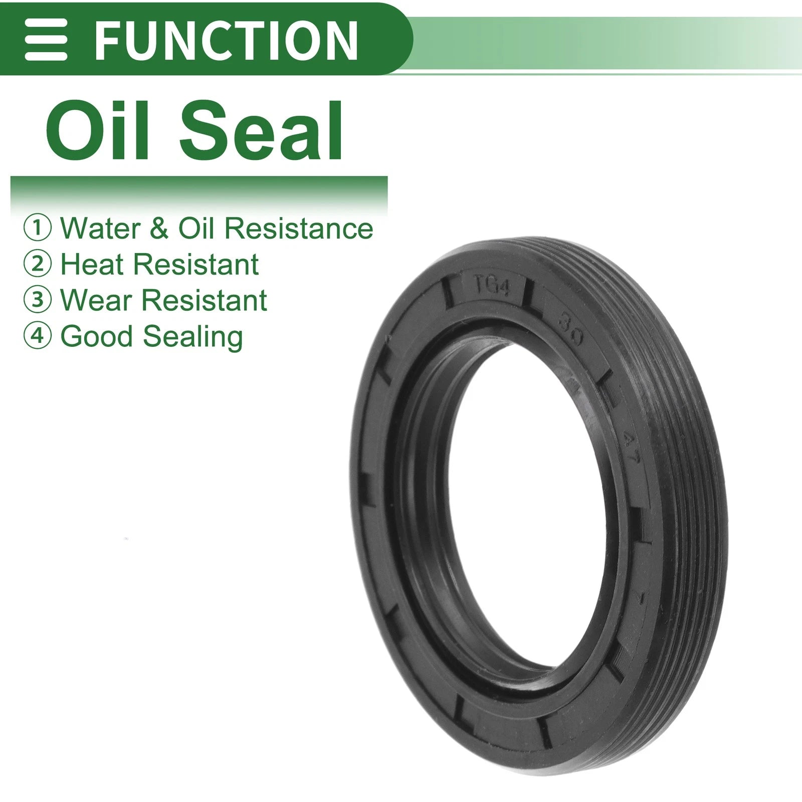 Set of 5 Oil Seal TG4 Lip Seal Ring 30x47x7mm NBR Rubber for Rotary Shaft