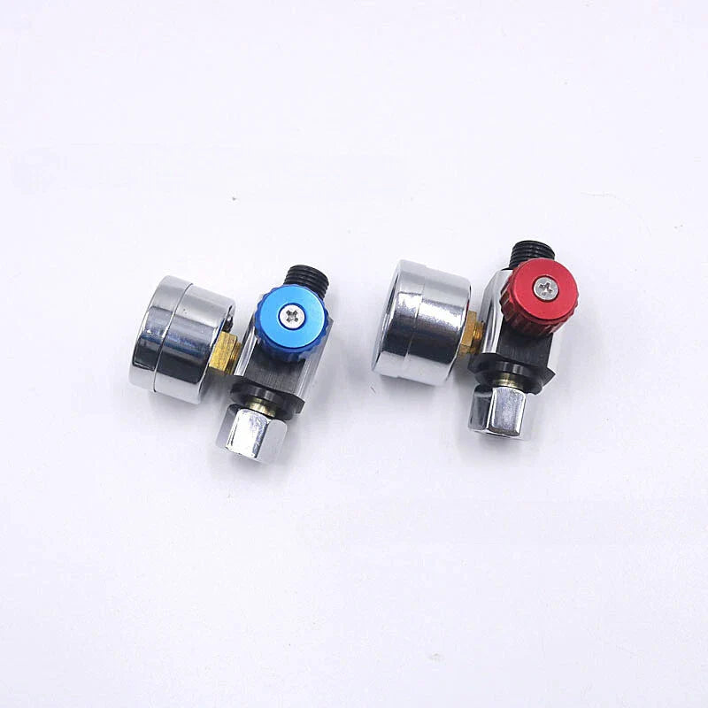 2 x Universal G1/4 Paint Spray Gun Regulator Gauge for All Vehicles