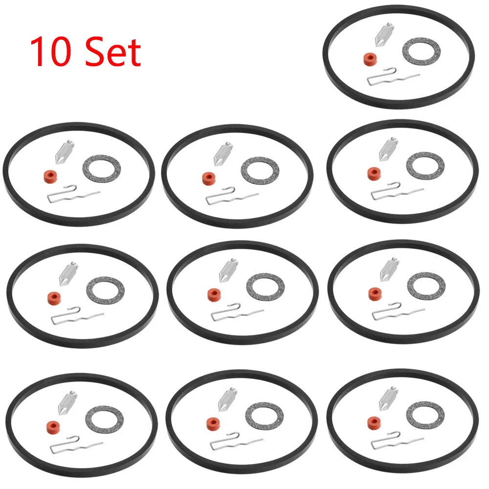 Set of 10 Carburetor Needle Seat Rebuild Kit for Tecumseh (631021, 631021A, 621021B)