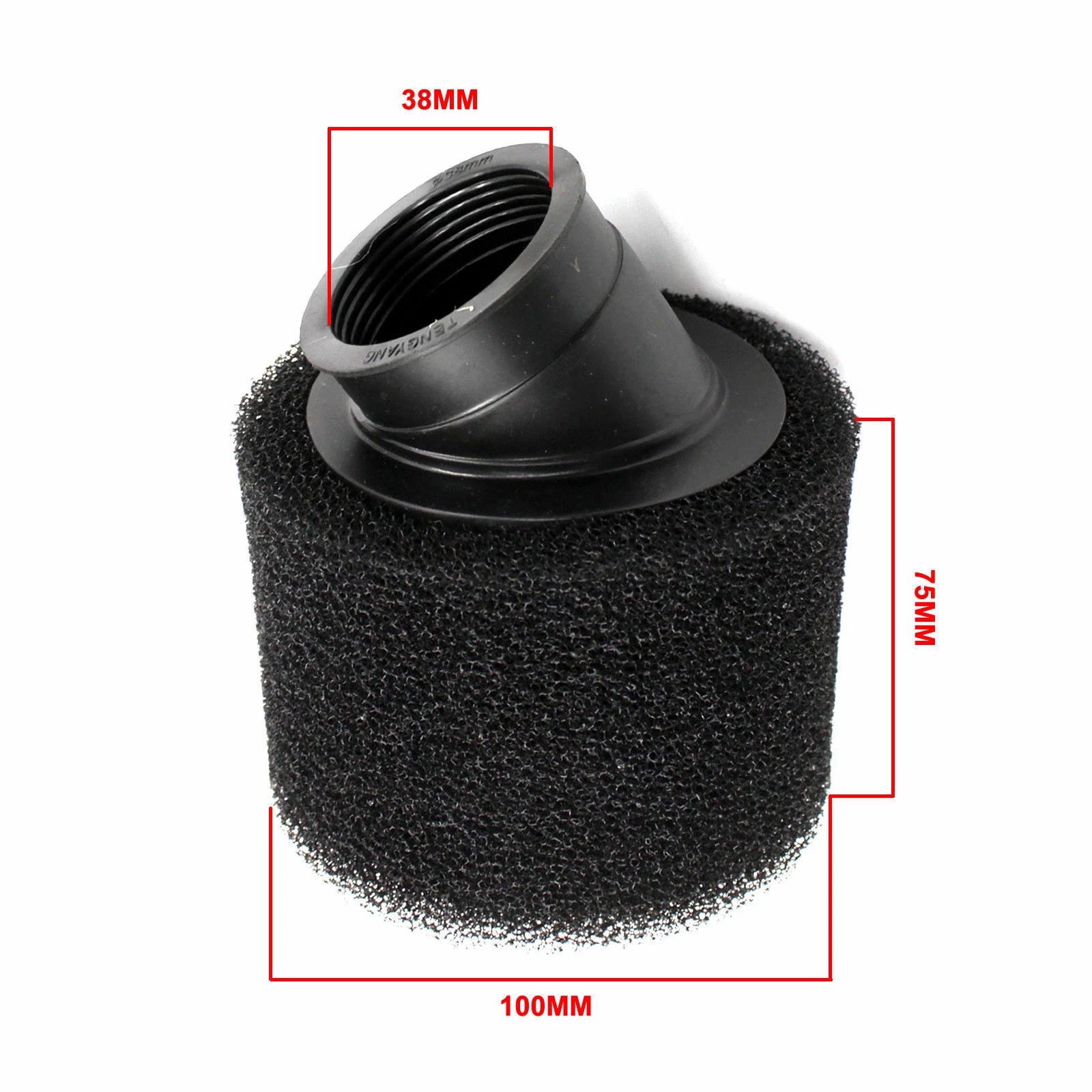 37/38mm Bent Angled Foam Air Filter Pod for 125cc PIT Quad ATV