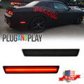 2X Smoked Lens Red LED Rear Side Marker Lights for Dodge Challenger (2015–2023)