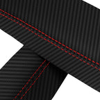 Door Panel Armrest Cover for Acura TSX (2009–2014) - PVC Carbon, Red Stitch