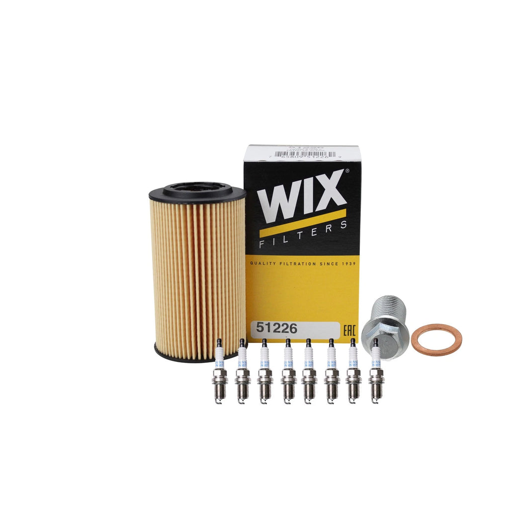 Wix Engine Oil Filter & Denso 8 Platinum TT Spark Plugs for W220 S500 (2000–2006)