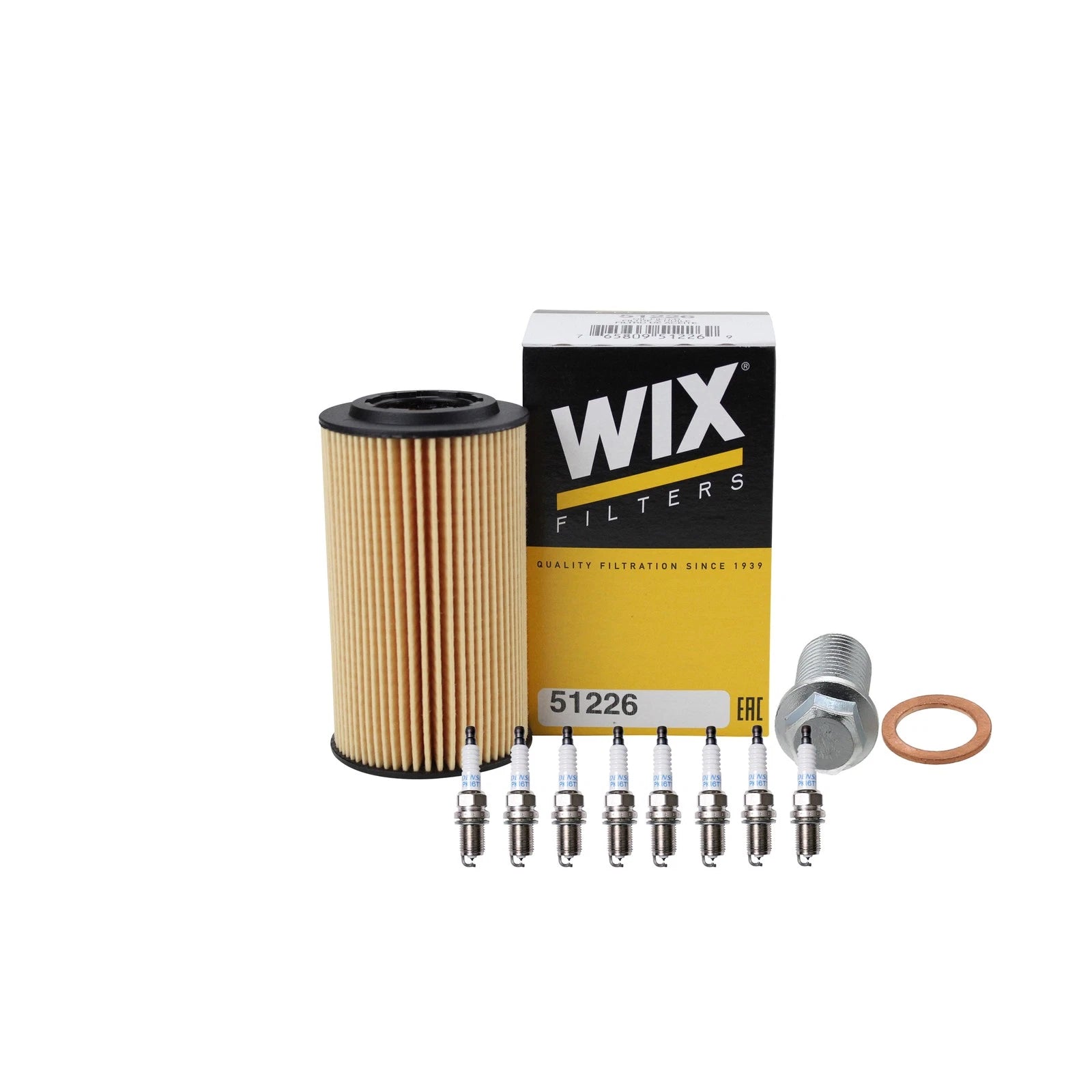 Wix Engine Oil Filter & Denso 8 Platinum TT Spark Plugs for W220 S500 (2000–2006)