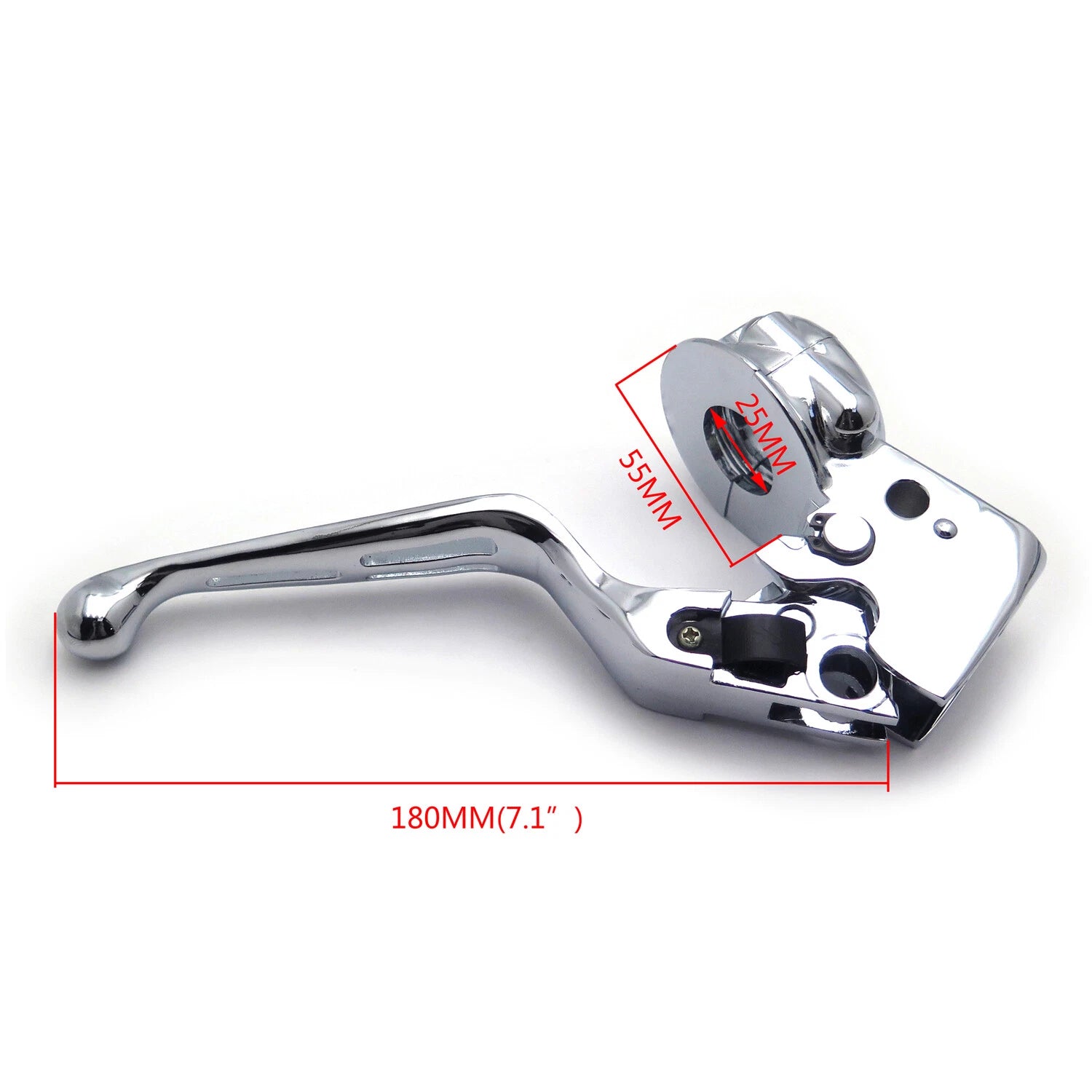Chrome Clutch Lever with Mount Bracket for Harley Dyna Touring Softail Sportster