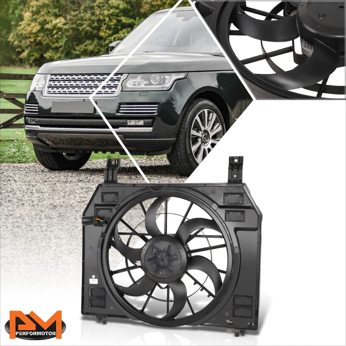 A/C Condenser Cooling Fan Assembly for Land Rover Range Rover (2013–2018)