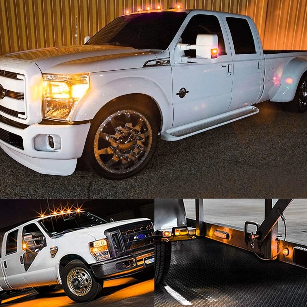 20x LED Round Side Marker Lights for RV Truck Trailer (Universal Fit)