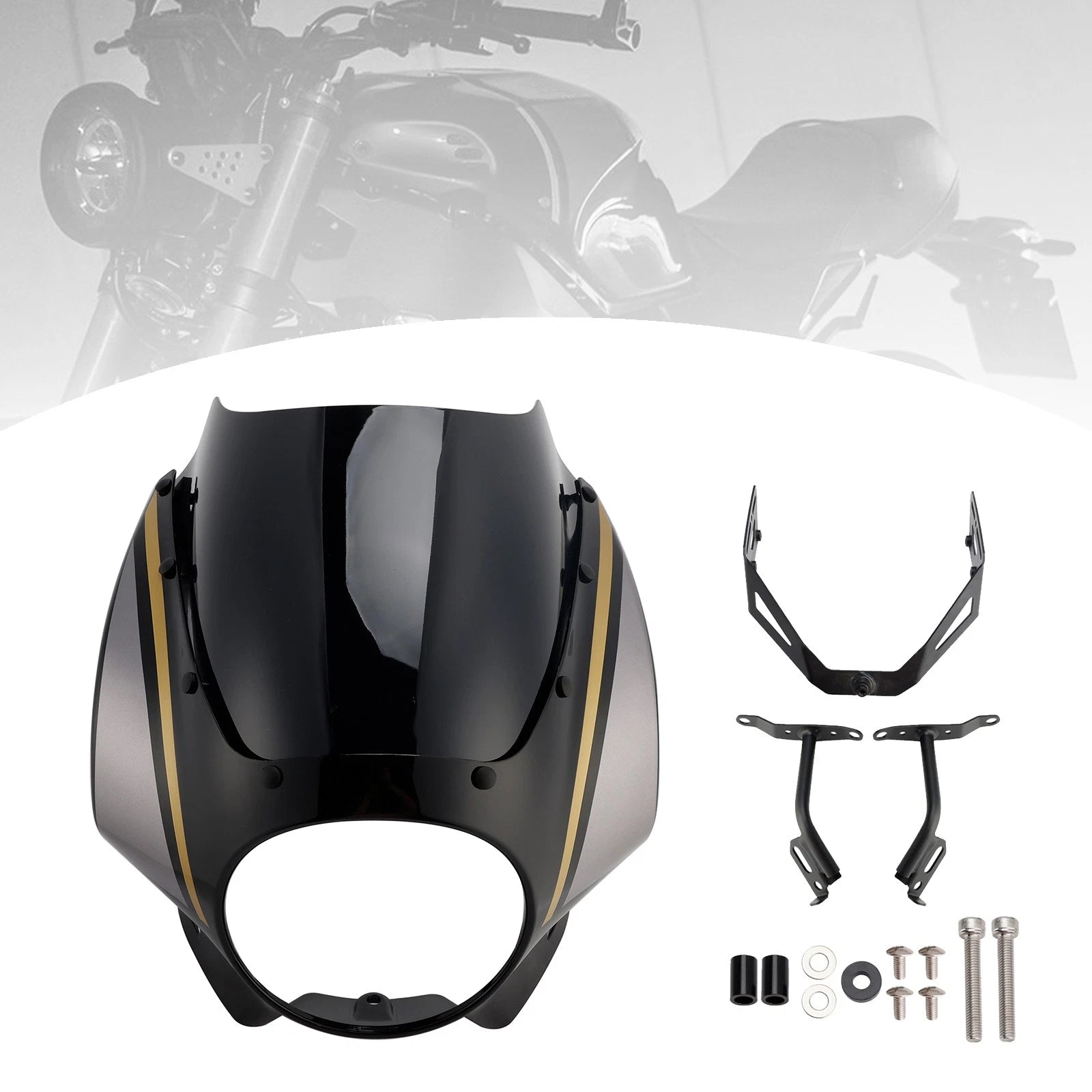 Headlight Fairing Windshield for Yamaha XSR900 (2022–2025) Black