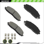 Set of 4 Semi-Metallic Brake Pads for Jeep Wrangler (2018–2023)