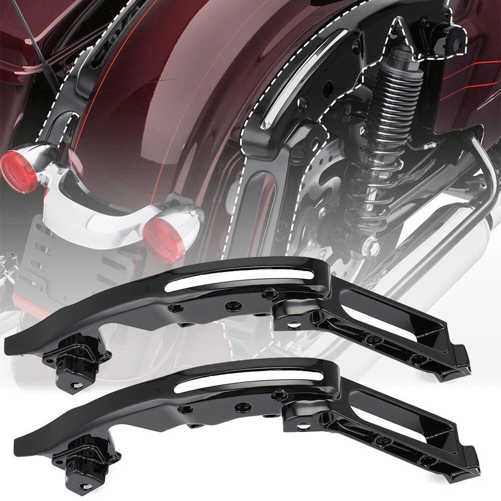 2X Rear Fender Support Kit for Harley Touring Street Road Glide (2014–2024)