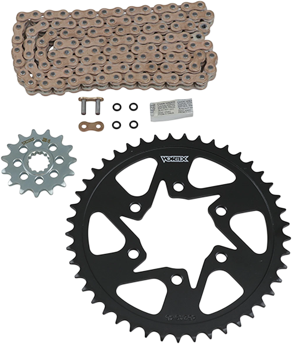Vortex Chain and Sprocket Kit HFRS Gold for Kawasaki ZX-6R (CKG6349)