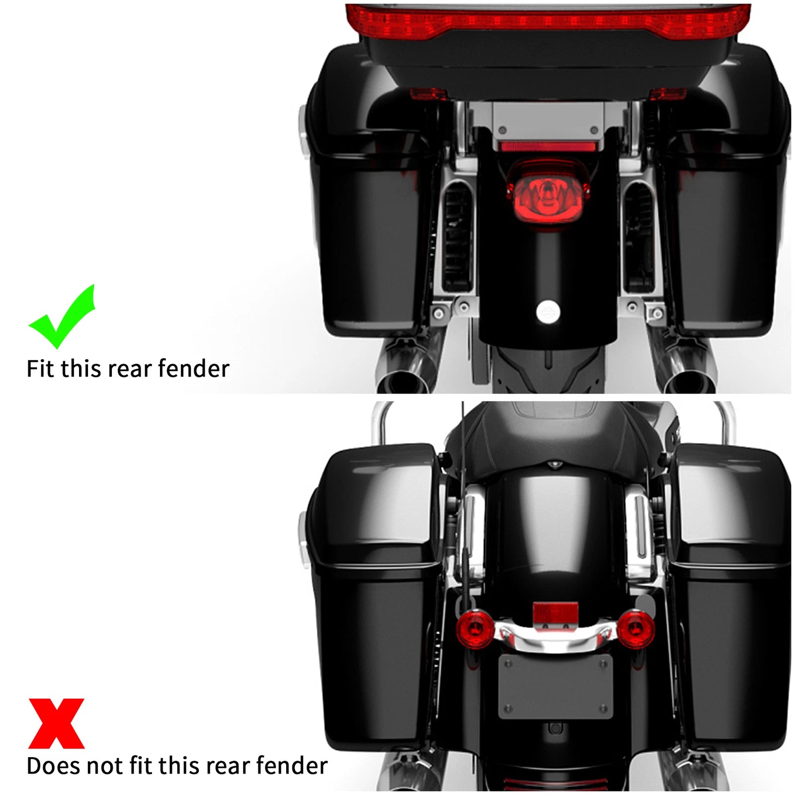 LED Saddlebag Filler Support Inserts for Harley Touring (2014–2023)