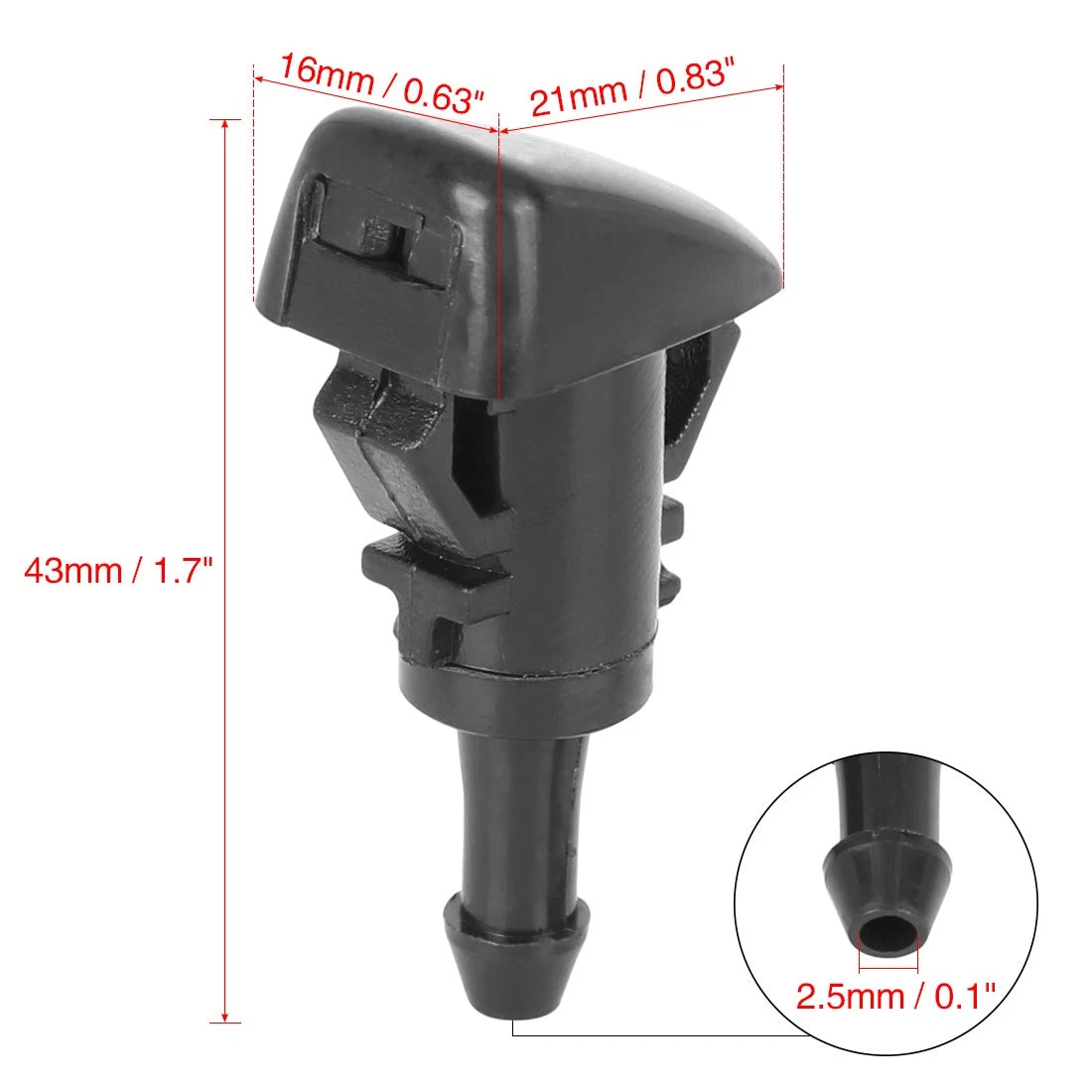 2X Windshield Washer Nozzle Jet Spray 5160308AA for Dodge Caliber (2007–2012)