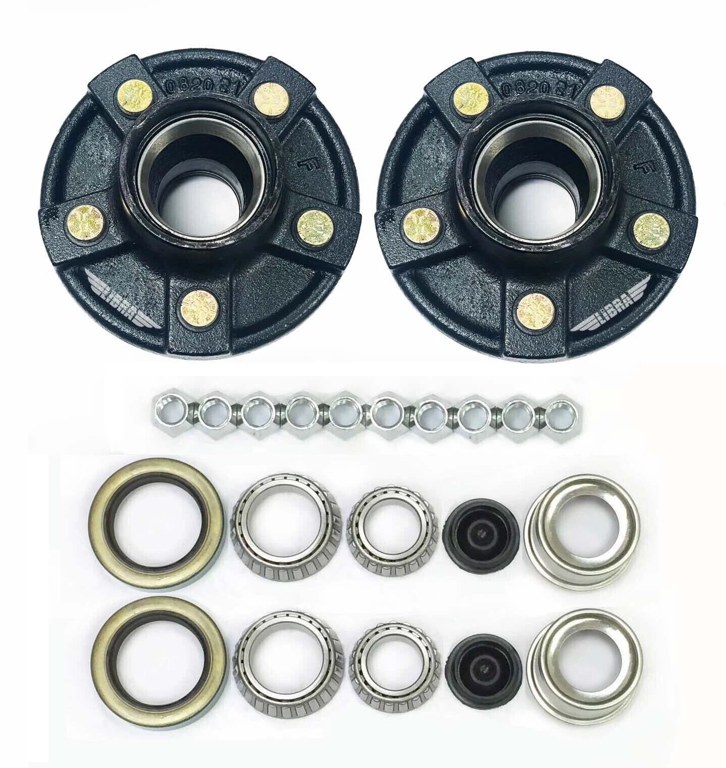 Set of 2 Idler Hub Kits 5 on 5 for 3500 lbs Trailer Axle (LIBRA)