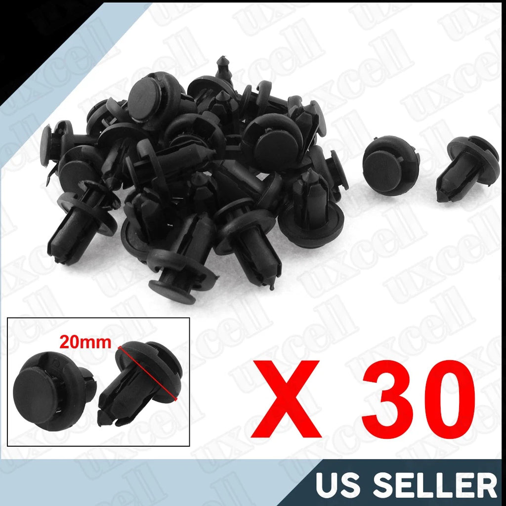 30pcs 10mm Hole Plastic Rivets for Toyota (Various Models)