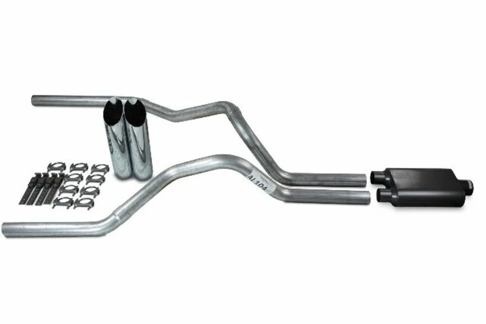 Dual Exhaust Kit for Chevy GMC 1500 Truck (2019–2025) 2.5" Chrome Tips