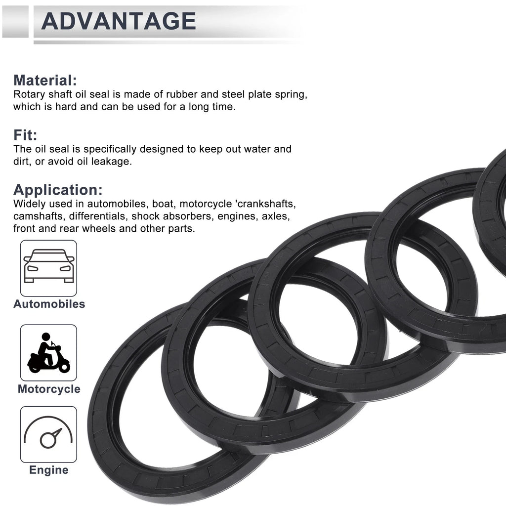 Set of 5 Oil Seal Rotary Shaft Seal NBR Rubber 90x120x12mm