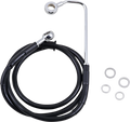 Drag Specialties Brake Line +6" Black for Harley Softail (2015–2017) 618299-6BLK
