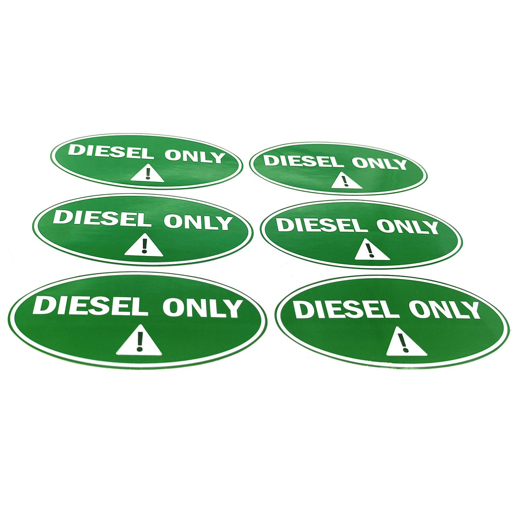 6Pcs Diesel Only Sticker for Universal Use