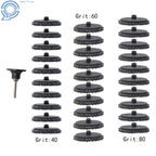 30 PCS 2 Inch Curved Sanding Discs 40/60/80 Grit with 1/4" Holder