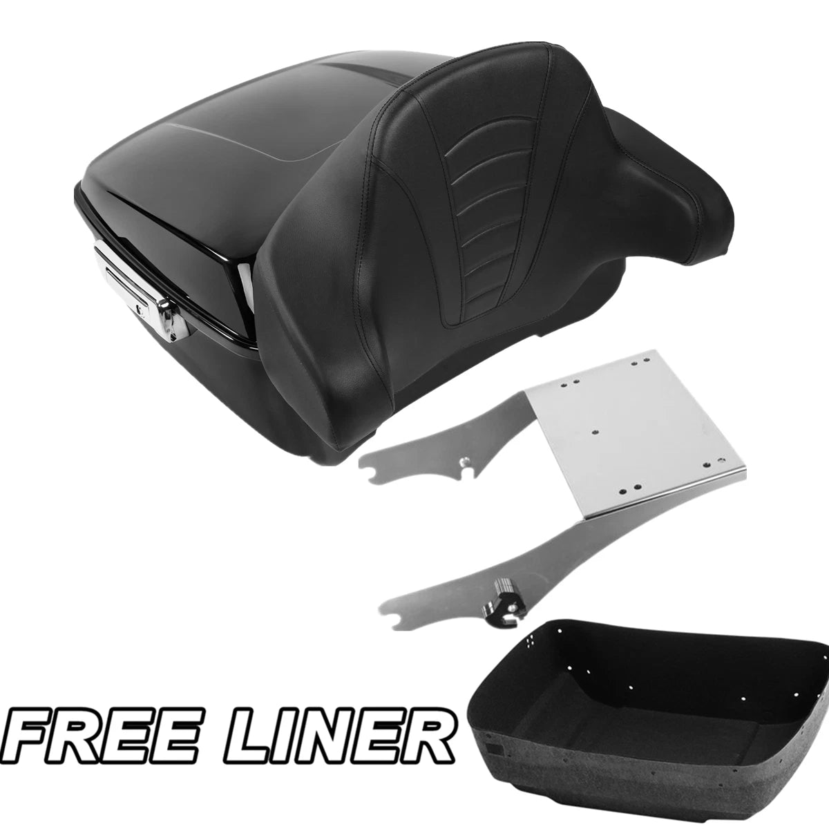 Trunk Mount Rack Backrest Pad for Harley Street Road Glide (1997–2008)