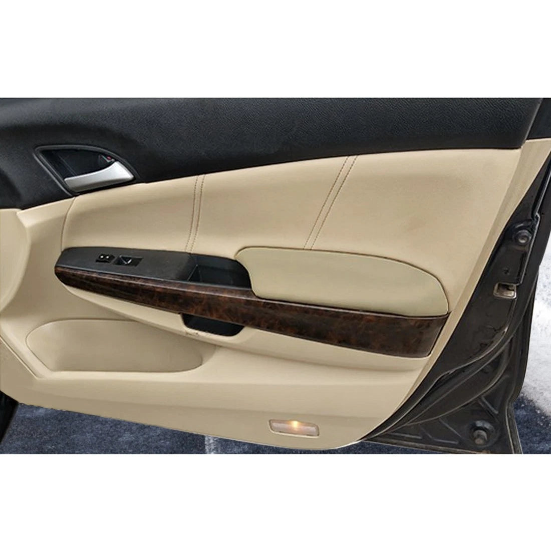 Set of 2 Front Door Panels Armrest Covers Beige for Honda Accord Sedan (2008–2012)