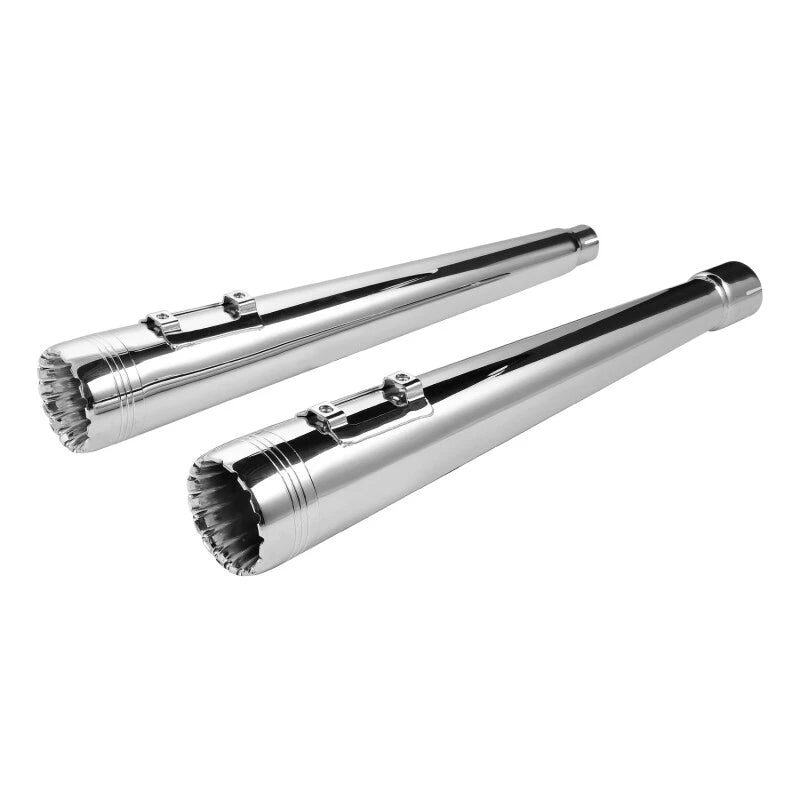 Chrome Dual Slip-On Mufflers for Harley Touring Models (2017–2023)