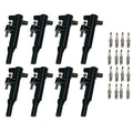 Set of 8 Ignition Coils & 16 Spark Plugs for Chrysler Dodge Jeep (2008–2012)