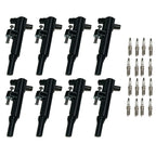 Set of 8 Ignition Coils & 16 Spark Plugs for Chrysler Dodge Jeep (2008–2012)